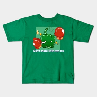 Bellpepper Bros: Don't Mess with My Bro Kids T-Shirt